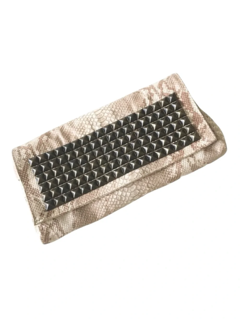 new Tylie Malibu ✦ Runaway Rockstud Python Skinny Clutch Bag ✦ Celeb Red Carpet